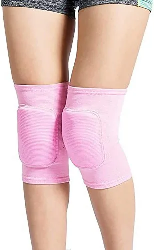 Miniatura 13 de Rodilleras de voleibol para bailarines, rodilleras suaves y transpirables para hombres, mujeres, niños, rodilleras protectoras para voleibol, Negro