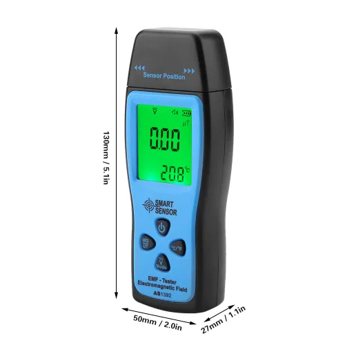 Miniatura 5 de Medidor EMF, Fydun AS1392 Mini pantalla LCD Detector de radiación electromagnética de mano