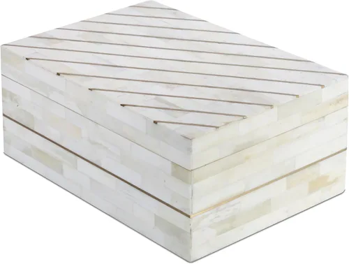 Miniatura 22 de Handicrafts Home Caja de almacenamiento decorativa con tapa – 10 x 4.5 x 2.5 pulgadas Organizador de decoración moderna para el hogar, caja