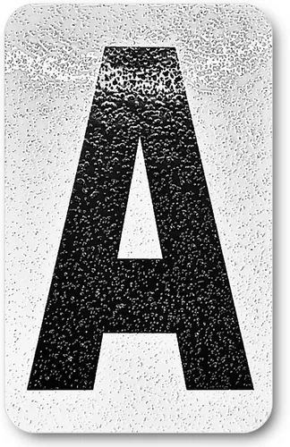 Miniatura 117 de Despegar y pegar individuales, números y letras de aluminio reflectantes, se adhiere al hormigón, madera, metal, azulejos, ladrillo, vidrio