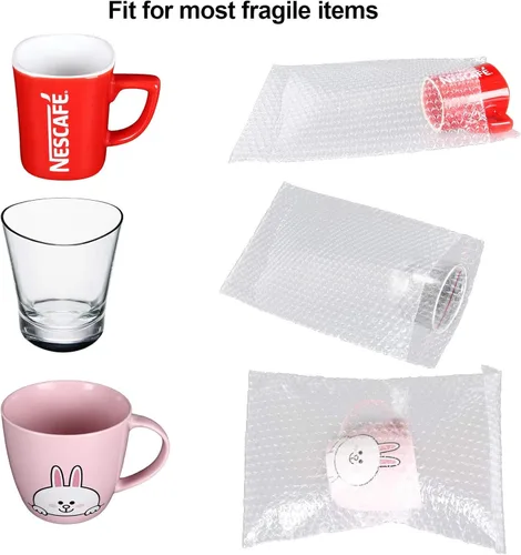 Miniatura 5 de 50 bolsas de burbujas transparentes de 7-7/8 x 11-7/8 pulgadas, bolsas de burbujas autoadhesivas de doble pared para embalaje, mudanza, envío