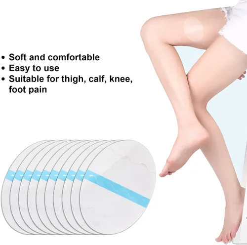 Miniatura 3 de Fdit 10pcs Thigh Anti Friction Pads, Transparent TPU Sweat Absorbing Body Care Patches Unisex Disposable Knee Calf Anti Friction Pads for Adults
