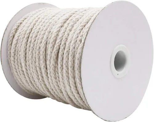 Miniatura 2 de Tenn Well Cordón de macramé de 0.197 in, cuerda de algodón trenzada de 165 pies para colgar plantas de macramé, para colgar en la pared, cuerdas