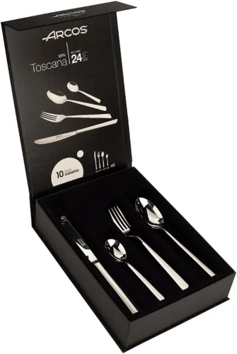 Miniatura 2 de ARCOS Juego de cubiertos 24 piezas - Monoblock Plata de una pieza - Acero Inoxidable Nitrum. Serie Toscana