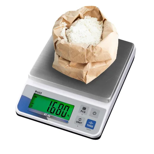 Polit Báscula digital de cocina KT-66 de 30 libras/28.7 lbs| Báscula de precisión de alimentos de 0.05 oz/1 g con pantalla LCD, batería o