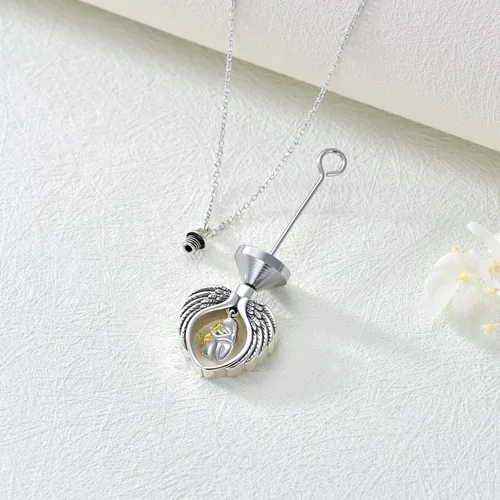 Miniatura 2 de AOBOCO Collar de urna de perro de plata esterlina para cenizas, recuerdo conmemorativo de perro, joyería de cremación, regalos para mujeres amantes