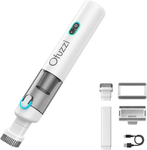 Miniatura 11 de Ofuzzi H8 Apex - Aspiradora de mano portátil con 12000 Pa de alta potencia, ultraligera de 1.2 libras, carga rápida USB-C, mini aspiradora de Gris