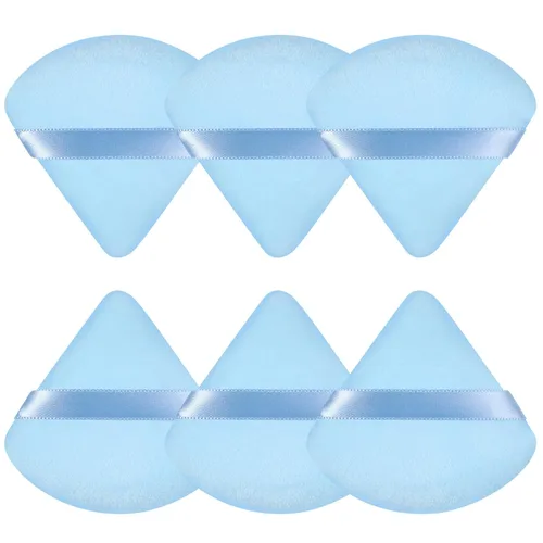 Miniatura 19 de 6 Piezas Borla de Polvo Triangular Esponja de Maquillaje Suave Borla de Maquillaje para Polvo Facial Base Cosmética Esponja Herramienta