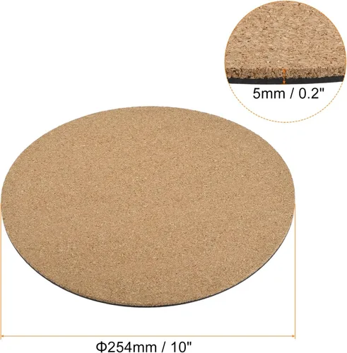 Miniatura 2 de MECCANIXITY Tapete redondo de corcho para plantas de 10 pulgadas, de plástico, absorbente, impermeable, para maceta de jardín