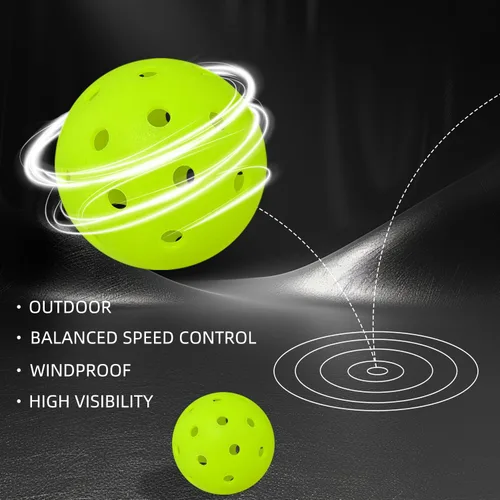 Miniatura 3 de Pickleball Balls Crack-Resistant 40 Holes Outdoor & Indoor Pickle Balls High Bounce, Perfectly Balanced Pickle Ball for Tournament Play (3pc)