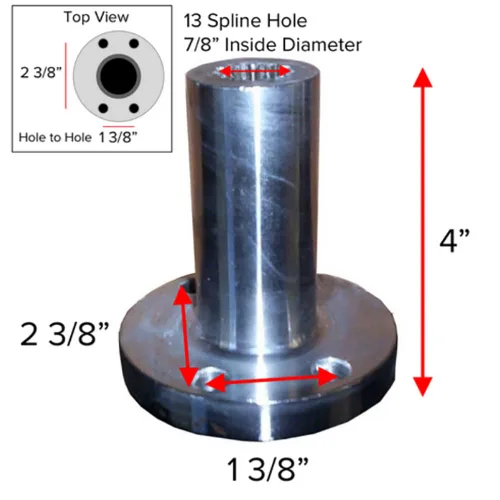 Miniatura 7 de RAParts T42183 - Buje de transmisión de bomba hidráulica compatible con John Deere, compatible con JD 350B 350C 350D 355D 400G +