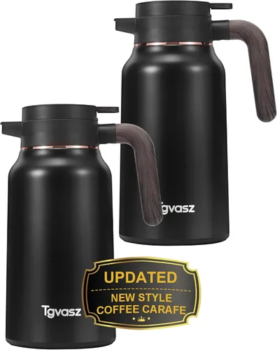 Miniatura 9 de Garrafas de 34 onzas para líquidos calientes, acero inoxidable aislado al vacío jarras de café térmicas para mantener caliente, dispensador de café