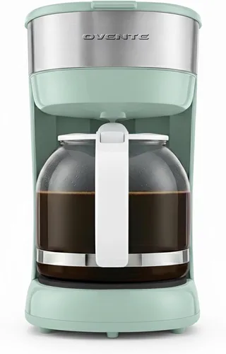 Miniatura 8 de OVENTE Cafetera de goteo de 12 tazas con jarra de vidrio de borosilicato, máquina de operación táctil única, sistema antigoteo, filtro reutilizable