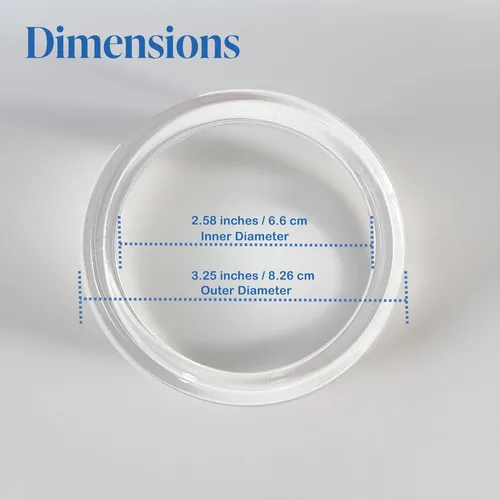 Miniatura 6 de Anillos de plástico transparente para bufandas, perchas redondas y finas para ropa, 2.58 pulgadas de diámetro interior, 3.25 pulgadas de diámetro