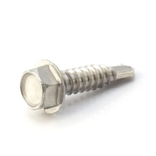 Miniatura 5 de THE CIMPLE CO Tornillo de cabeza hexagonal autorroscante/perforación, tamaño #14, 1 pulgada de longitud, acero inoxidable 410 con cabezal