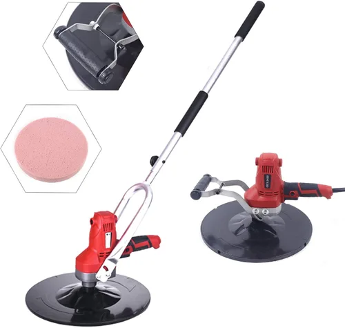 Paleta de mortero de cemento eléctrico epoxi de hormigón, pulidora de alisado de pared de yeso de mano, vibrador de hormigón de 850 W, mortero de