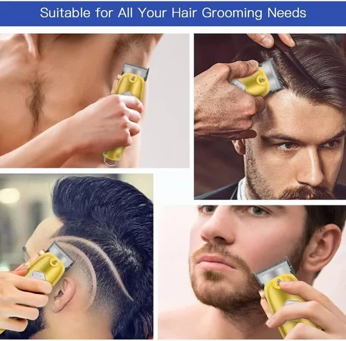 Miniatura 5 de Cortadora de pelo profesional para hombres, 2 piezas de carcasa de metal, kit profesional de recortadora de pelo para hombres, peluquería, cortadora