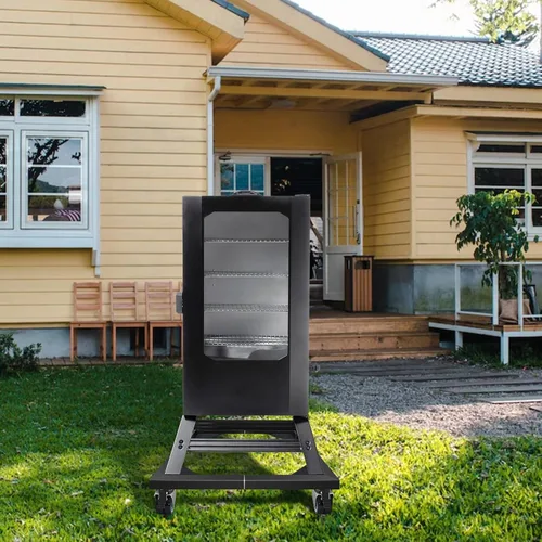 Miniatura 8 de Soporte para Ahumador de Servicio Pesado – Base Móvil Universal para Ahumadores Eléctricos (Vertical/Digital), Construcción Totalmente de Acero