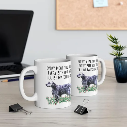 Miniatura 8 de Divertida taza de café con texto en inglés Setter Blue Belton para mujer, regalo para el Día de la Madre 2025 Every Meal You Make Every Bite You