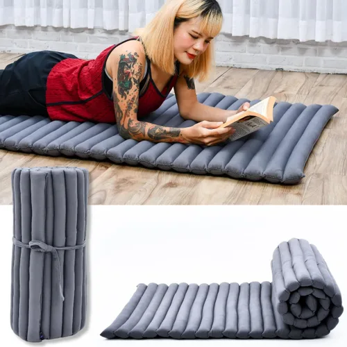 Miniatura 12 de Leewadee - Colchón plegable - Futón japonés enrollable -Alfombra de tatami triple pliegue - Cama de piso para invitados - Colchón de camping