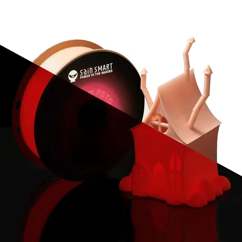 Miniatura 8 de SainSmart PRO-3 - Filamento de impresora 3D de PETG (tereftalato de polietileno) de primera calidad de 0.069'', negro y transparente y rosa intenso