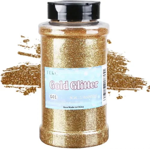 Miniatura 58 de TORC Purpurina fina roja de 1 libra y 16 onzas de purpurina en polvo para vasos, resina para manualidades, slime, cosméticos, pintura de uñas, Rojo