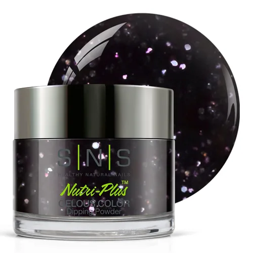 Miniatura 38 de SNS Polvo de inmersión de uñas, polvo de inmersión de color geloso – Alaskan Cruise (gris metálico/plateado, brillante) – Color de uñas de larga