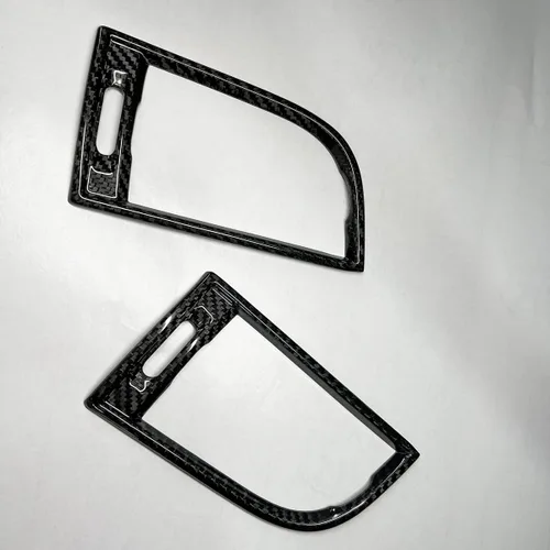 Miniatura 4 de Para Porsche Macan 2014-2022 Rejillas de ventilación de aire de coche de fibra de carbono real en ambos lados consola central cubierta de panel