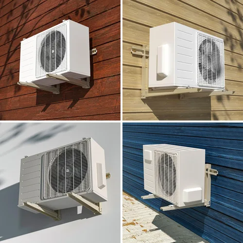 Miniatura 6 de Soporte de montaje en pared mini dividido: Soporte de montaje en pared de CA para 7000 a 12000 BTU exterior Minisplit Aire acondicionado sin