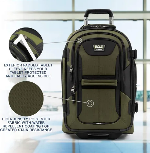 Miniatura 3 de Travelpro Equipaje vertical expandible unisex para adultos, Oliva negro, Bold Softside - Maleta vertical extensible Rollaboard