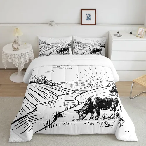 Miniatura 23 de Erosebridal Western Cowgirl Twin Bedding Set Western Cowboy Comforter Set for Kids Girls Horseshoe Boots Southwestern Comforter Wild West Cactus