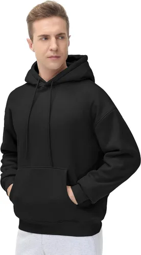 Miniatura 3 de THE GYM PEOPLE Sudadera con capucha de forro polar para hombre, ajuste holgado, ultra suave, con bolsillos