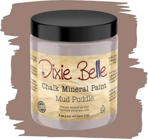 Miniatura 343 de Dixie Belle Paint Company - Pintura con acabado de tiza para muebles, color negro (Caviar), 1 galón, 128 fl oz, pintura mineral color rosa intenso