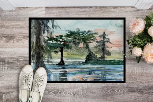 Miniatura 2 de Caroline's Treasures 8985MAT in The Swamp - Tapete para puerta delantera, 18 x 27 pulgadas, para interiores y exteriores, para entrada