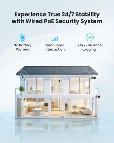 Miniatura 8 de ZOSI Sistema de cámara de seguridad de 5MP con audio, 4 cámaras PoE con cable de 4MP para interiores y exteriores, detección inteligente