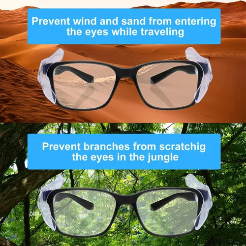 Miniatura 4 de Protectores laterales para gafas, protectores laterales deslizables, tamaño L se adapta a marcos de gafas medianos a grandes, tamaño M se adapta a