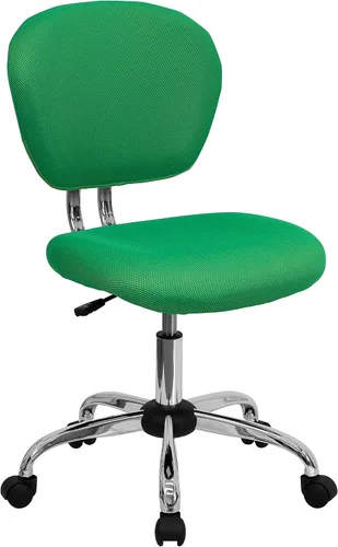 Miniatura 11 de Silla de trabajo de malla con respaldar medio Flash Furniture con brazos y base, Metal, Marrón café