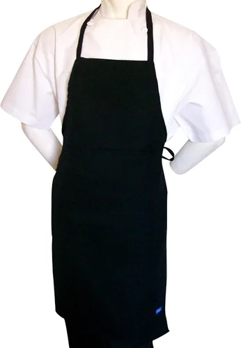 Miniatura 6 de CHEFSKIN Conjunto de delantal y sombrero de chef negro de tela ultraligera, ajustable