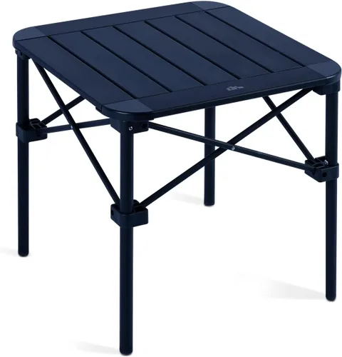 Miniatura 16 de iClimb Mesa ligera y estable de aluminio plegable cuadrada con parte superior enrollable y bolsa de transporte para acampar, picnic, patios
