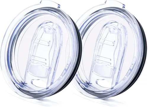 Miniatura 9 de Juego de 2 tapas de 591 ml para vaso de 20 onzas, tapas de repuesto a prueba de derrames y resistentes a salpicaduras con deslizador para tazas