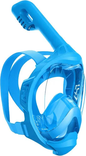 Kids Full Face Snorkel Mask, Snorkeling Gear for Kids, Kids Scuba Mask and Snorkel, Diving Mask, Snorkeling Set, 180 Degree Panoramic View Anti-Fog