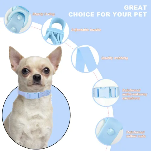 Miniatura 2 de FEimaX Collar de silicona impermeable para perro ajustable y resistente al olor, fácil de limpiar para perros grandes, medianos y pequeños, collares