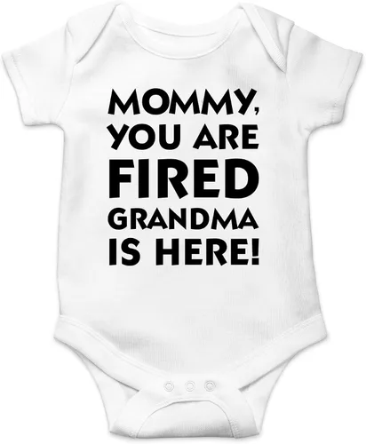 Miniatura 13 de CBTwear Mommy You Are Fired, Grandma Is Here - Ropa de bebé - Divertido traje de bebé para recién nacido para niños y niñas