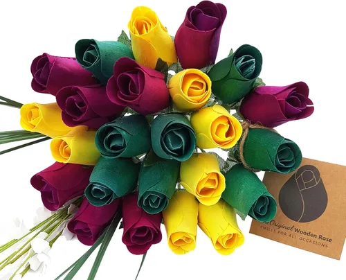 Miniatura 7 de Ramos originales de rosas de madera en 1, 2, o 3 docenas, Madera de abedul, 1 Docena