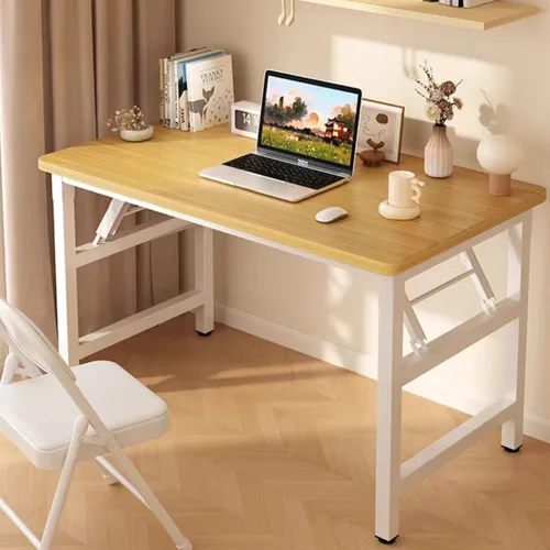 Miniatura 13 de Mesa plegable de 31.5 pulgadas, escritorios plegables cuadrados para espacios pequeños, escritorio plegable pequeño sin montaje, negro.