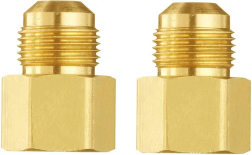 Adaptador de gas de acoplamiento de tubo de latón de 3/8 pulgadas macho x 1/2 pulgada NPT hembra reductor adaptador, tubo de latón, acoplamiento,