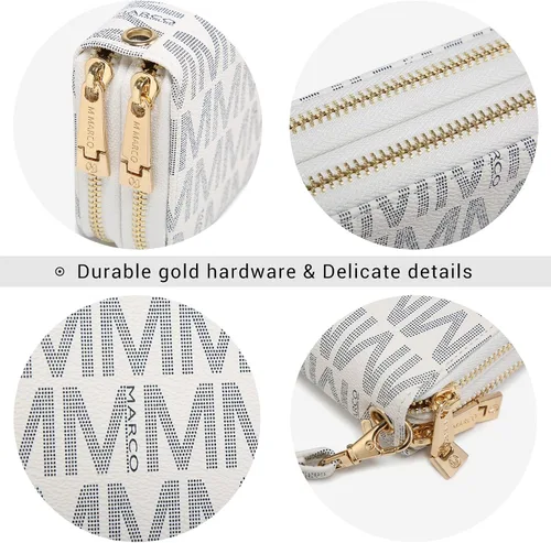 Miniatura 6 de MKP COLLECTION Cartera de moda con doble cremallera alrededor de Jean Denim Long Monedero para tarjetas de crédito Bifold Ladies Cluth Correa