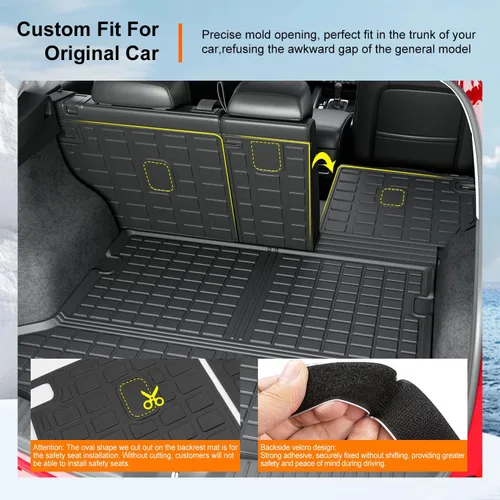 Miniatura 2 de powoq Alfombrillas compatibles con Mazda CX-5 2017-2022 Alfombrilla de maletero TPE para respaldo de asiento trasero Reemplazo para accesorios Mazda