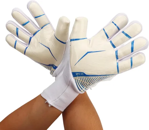 Miniatura 3 de Un par de guantes de portero de fútbol, guantes de portero de fútbol con fuerte agarre en la palma, protección para los dedos, látex antideslizante