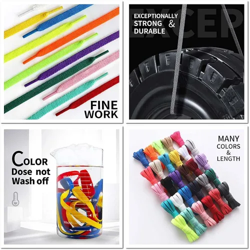 Miniatura 6 de VSUDO Flat Shoe Laces for Sneakers, Shoelaces for Sneakers, Athletic Shoelaces
